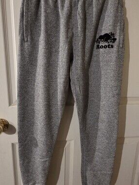 Roots Grey Marl Sweatpants with Logo